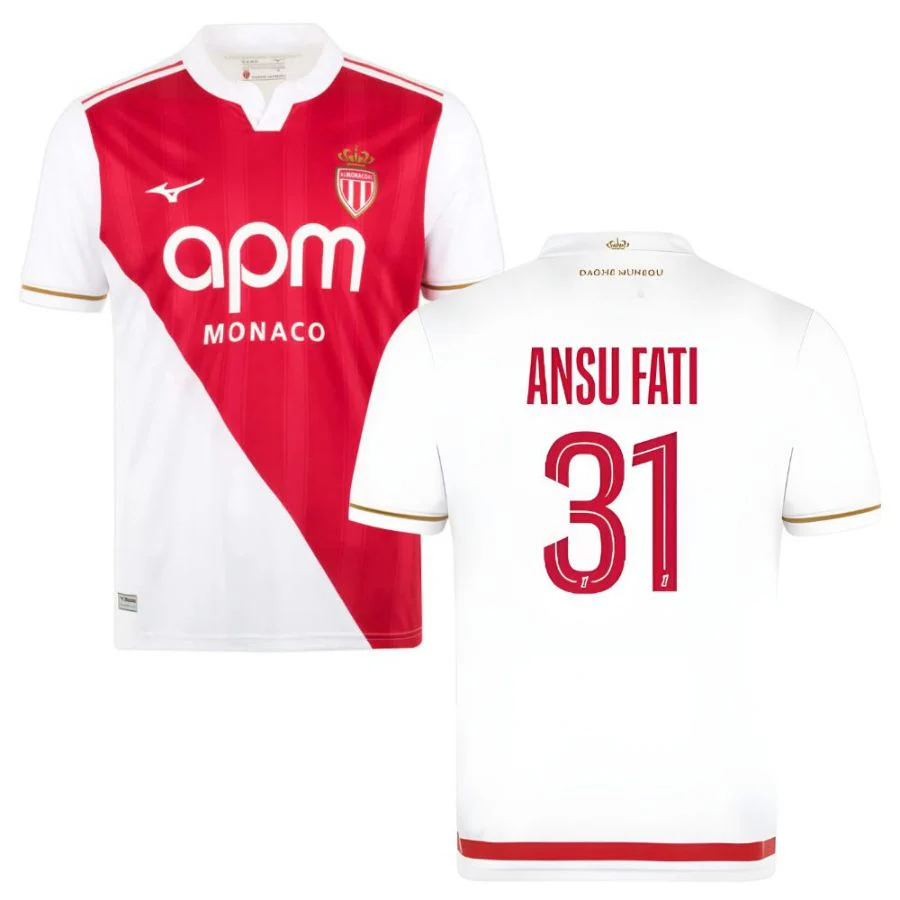 Kit AS Monaco Enfant Domicile 2025 2026 - Image 8