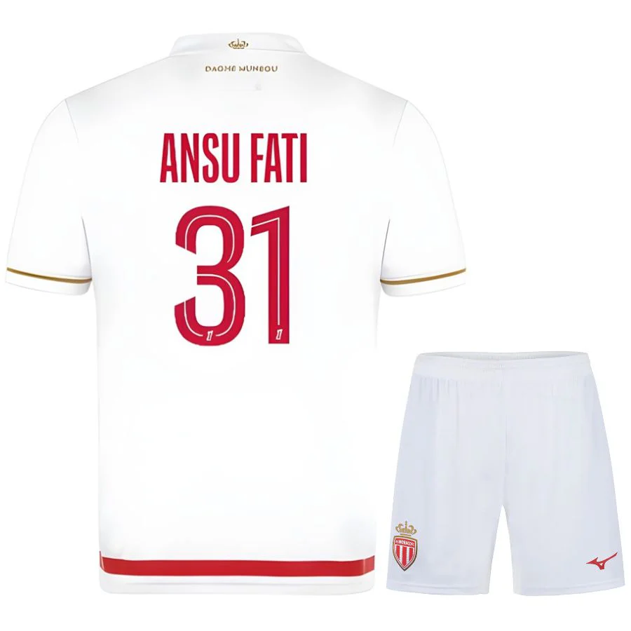 Kit AS Monaco Enfant Domicile 2025 2026 - Image 9