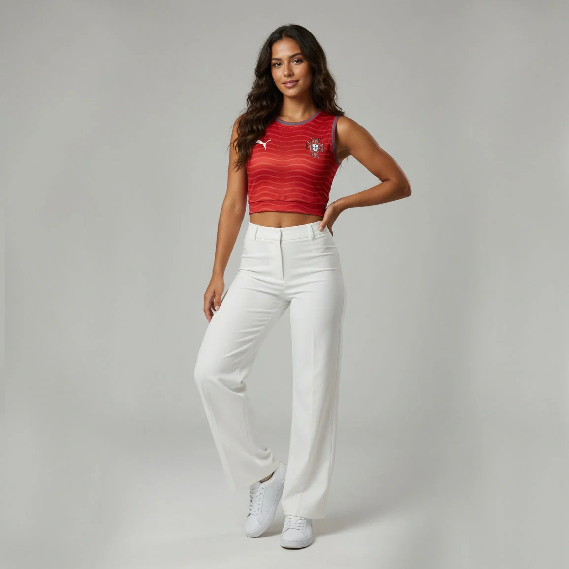 MAILLOT PORTUGAL CROP TOP FEMME DOMICILE 2026/2027